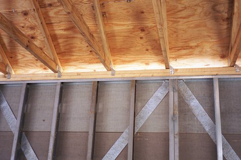 Wood Roof Trusses on Infinity Wall Panels