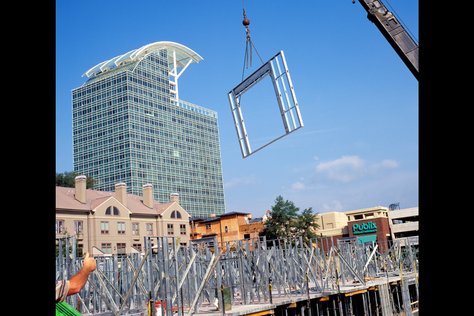 Flying a Wall Panel into place